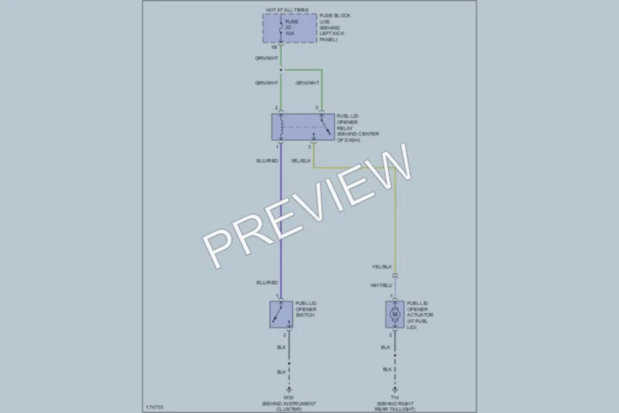2003 Nissan 350Z Trunk Tailgate Fuel Door wiring diagram preview