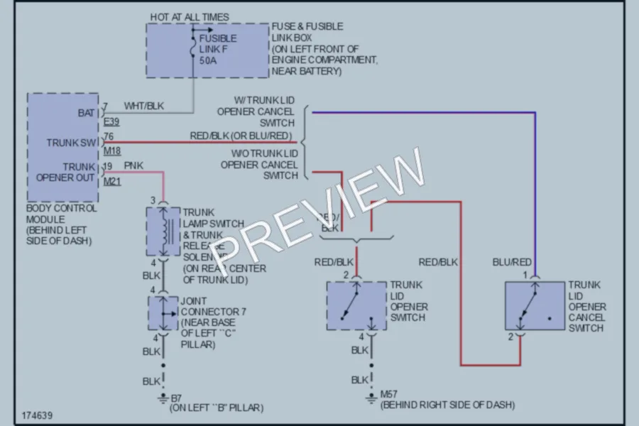 2003 Nissan Altima Trunk Tailgate Fuel Door wiring diagram preview