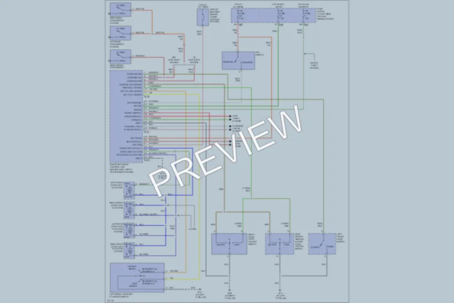 2003 Nissan Frontier Power Door Locks wiring diagram preview