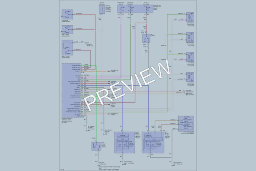 2003 Nissan Maxima Power Door Locks wiring diagram preview