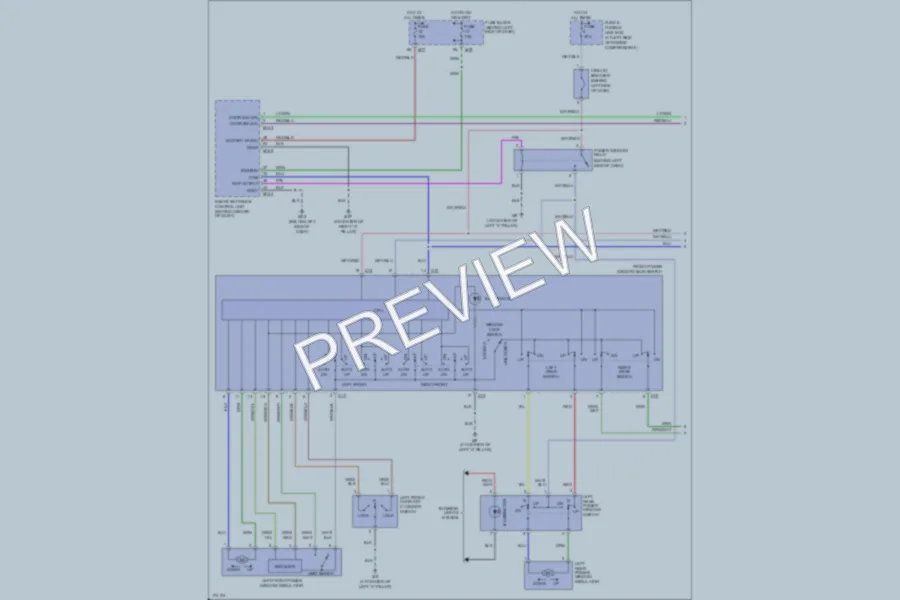 2003 Nissan Maxima Power Windows wiring diagram preview