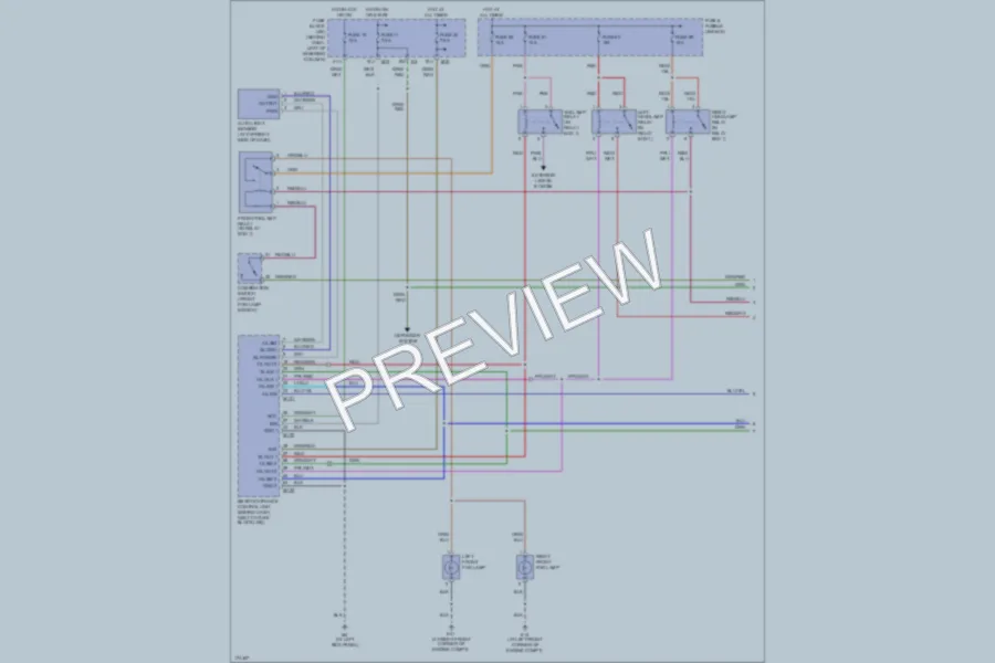 2003 Nissan Pathfinder Headlights wiring diagram preview