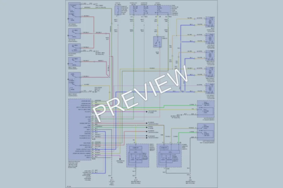 2003 Nissan Pathfinder Power Door Locks wiring diagram preview