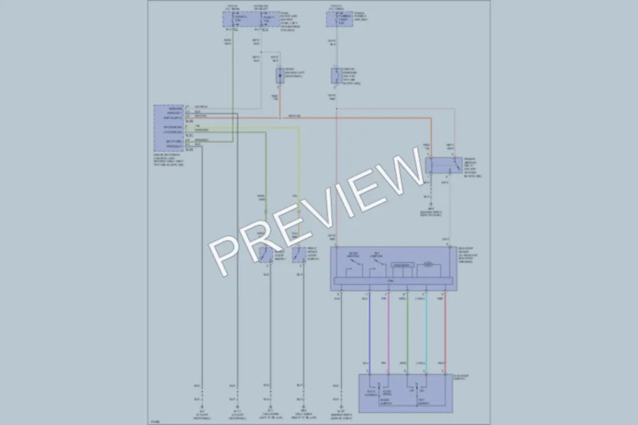 2003 Nissan Pathfinder Power Top Sunroof wiring diagram preview