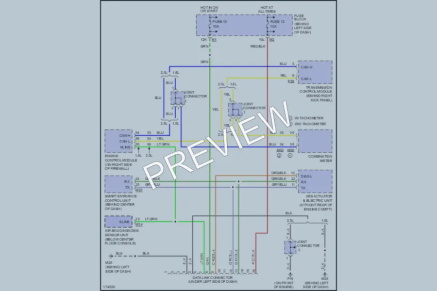 2003 Nissan Sentra Computer Data Lines wiring diagram preview