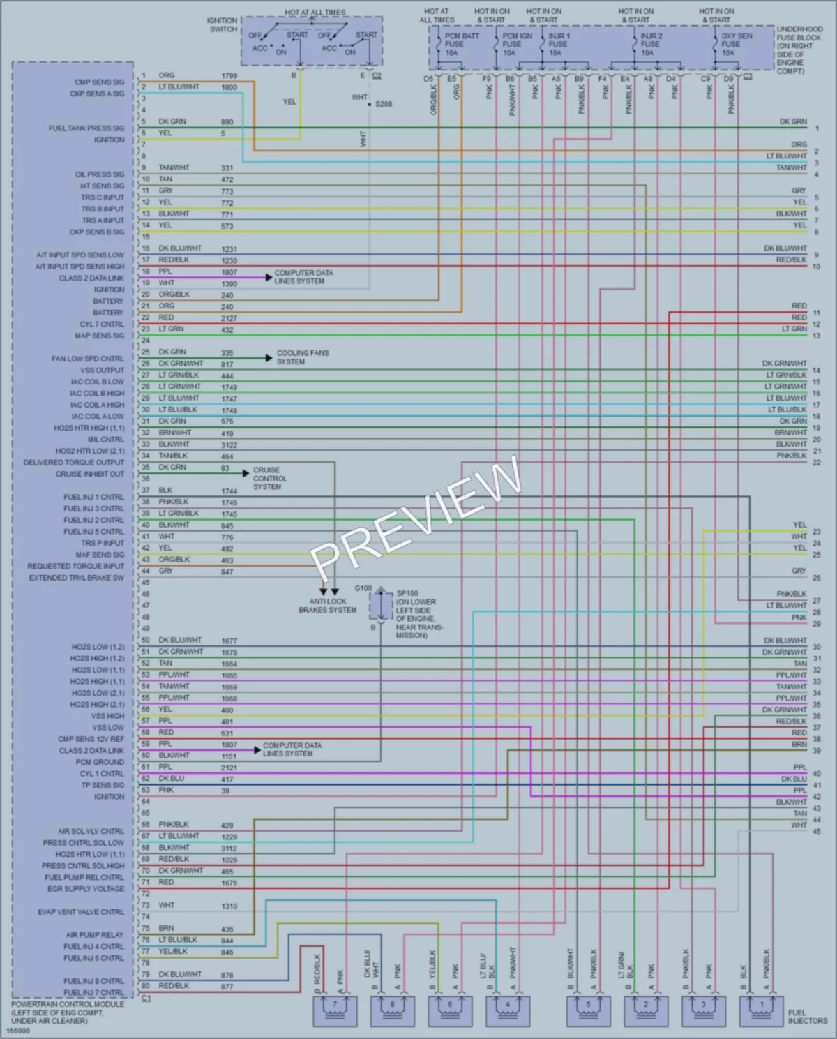2003 Oldsmobile Aurora Engine Performance wiring diagram preview