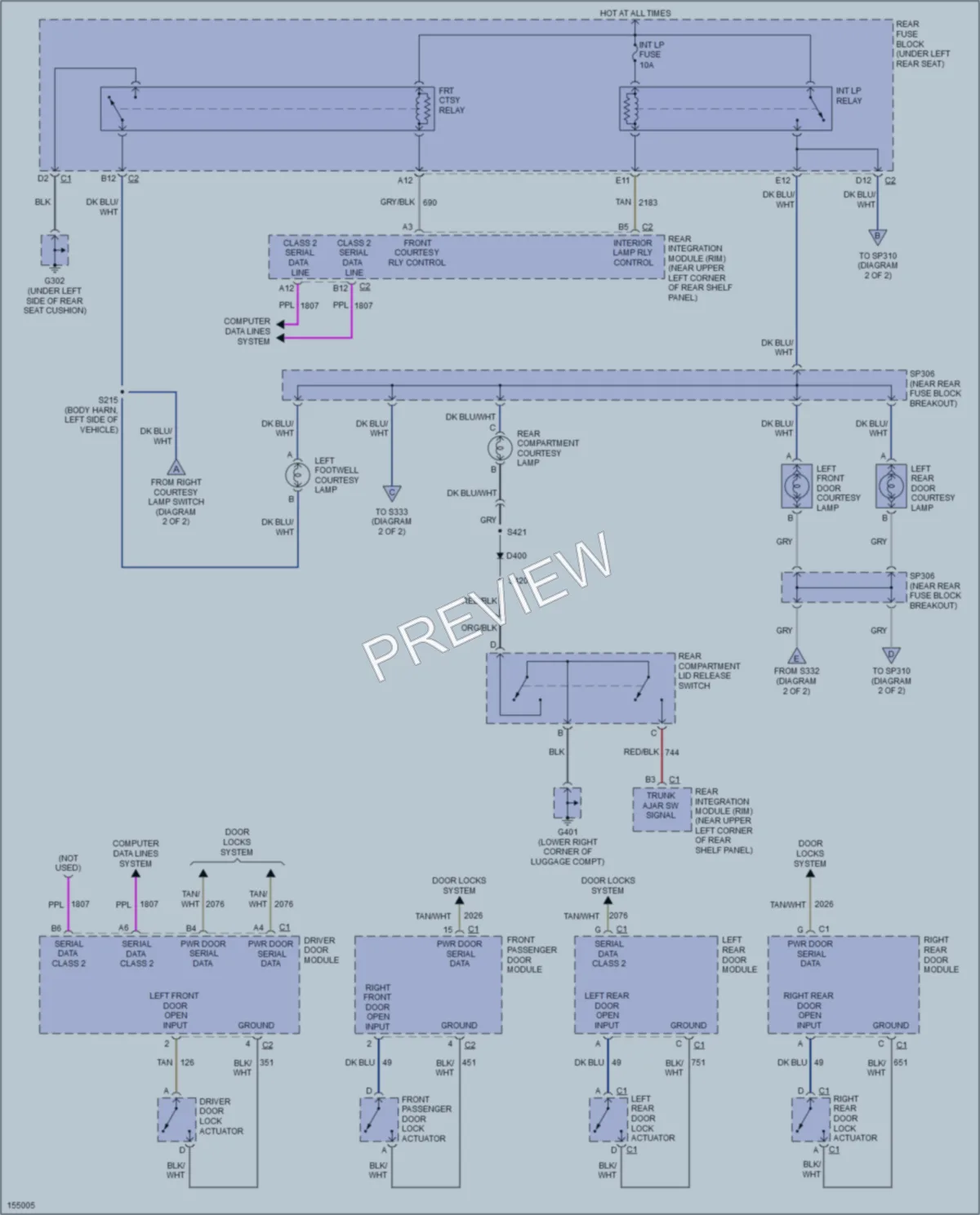 2003 Oldsmobile Aurora Interior Lights wiring diagram preview