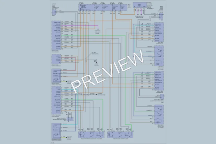 2003 Oldsmobile Aurora Power Door Locks wiring diagram preview