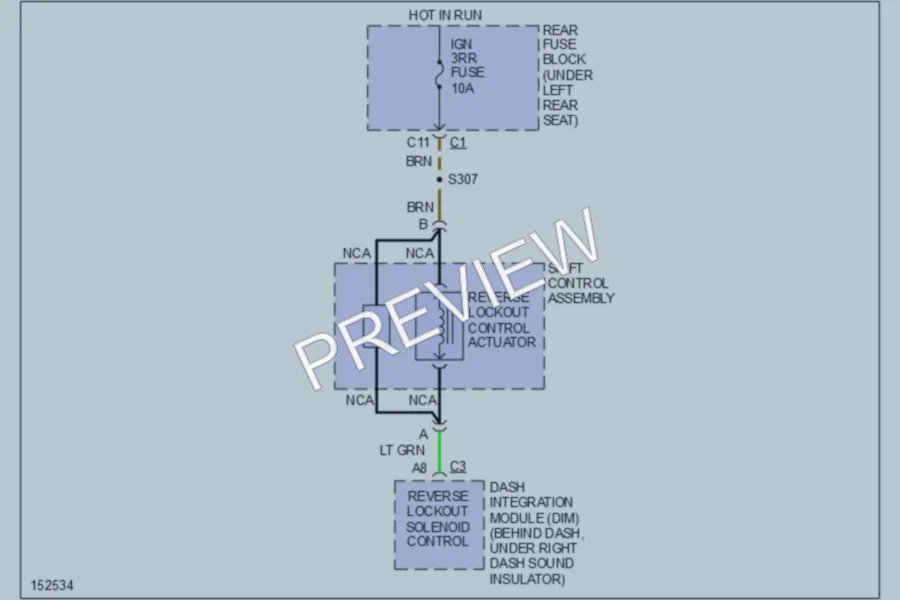 2003 Oldsmobile Aurora Shift Interlock wiring diagram preview