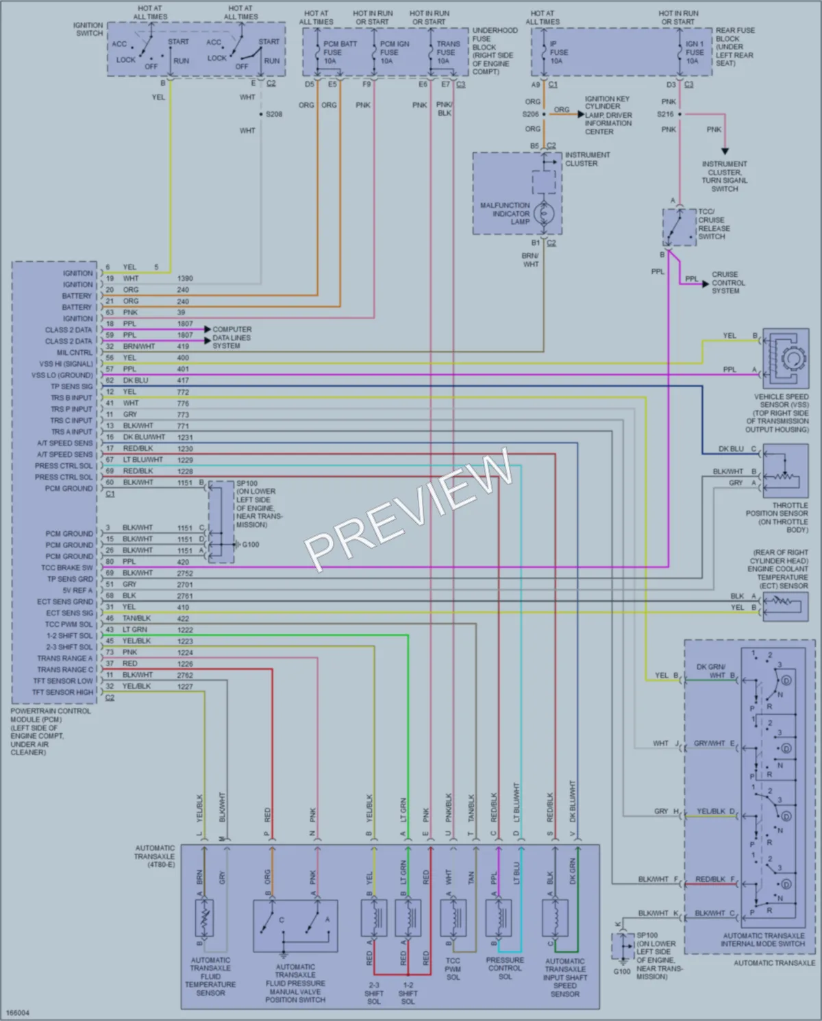 2003 Oldsmobile Aurora Transmission wiring diagram preview