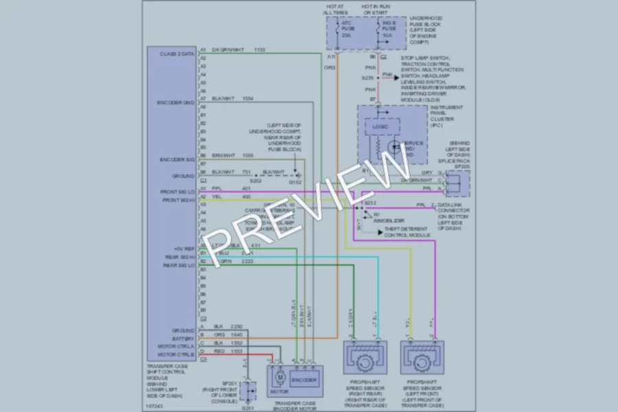 2003 Oldsmobile Bravada Transmission wiring diagram preview