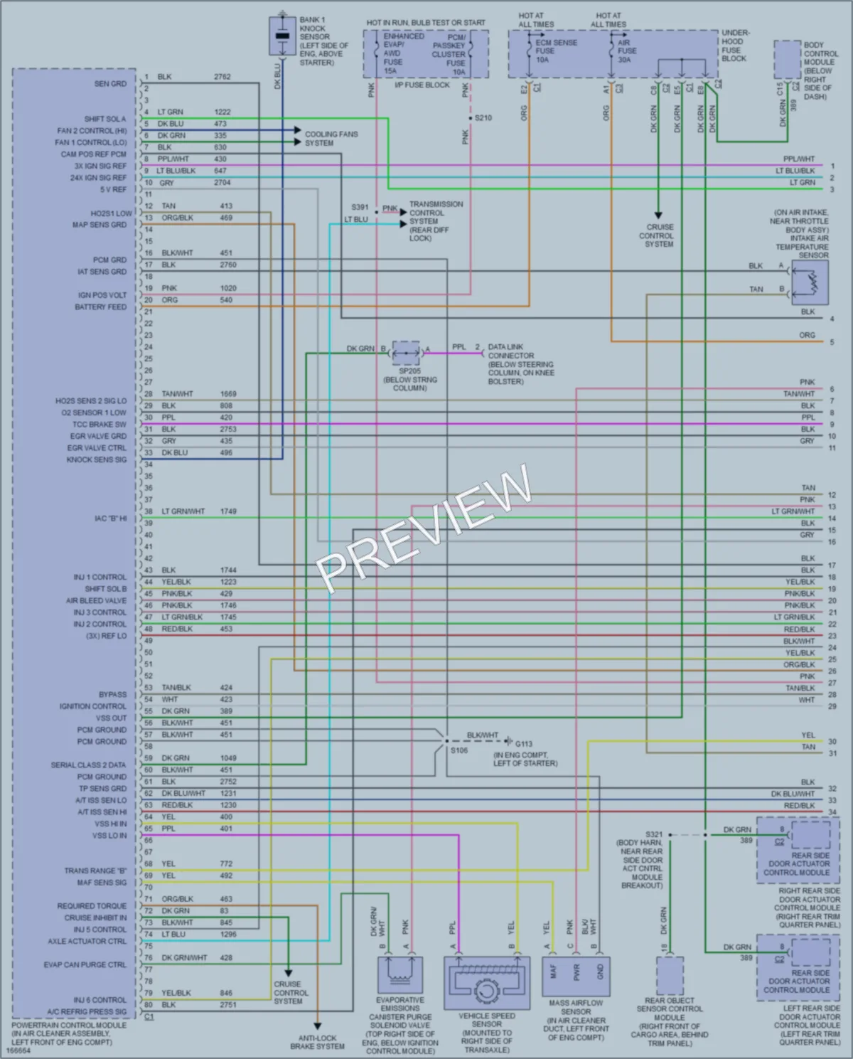 2003 Oldsmobile Silhouette Engine Performance wiring diagram preview
