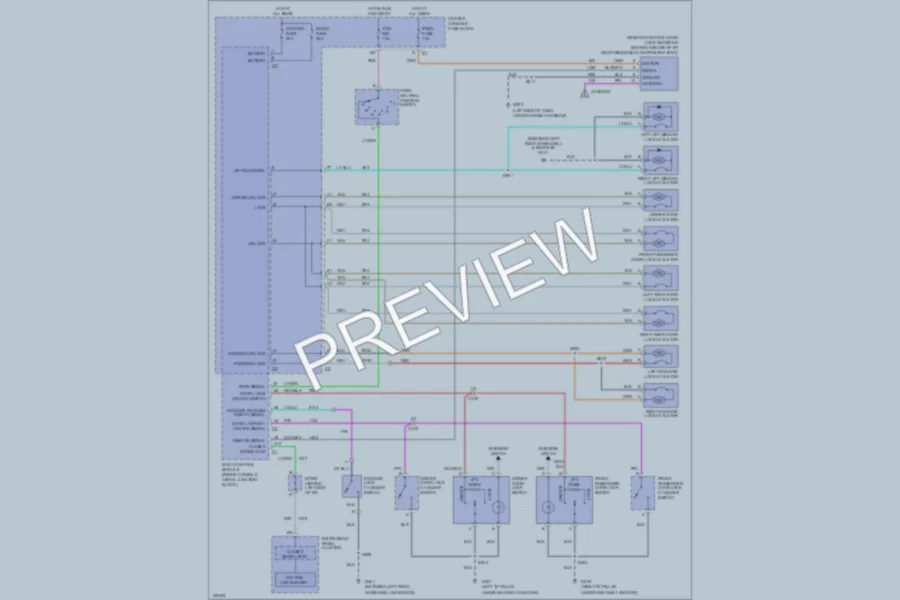 2003 Pontiac Aztek Power Door Locks wiring diagram preview