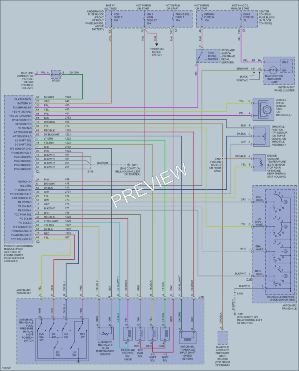 2003 Pontiac Aztek Transmission wiring diagram preview
