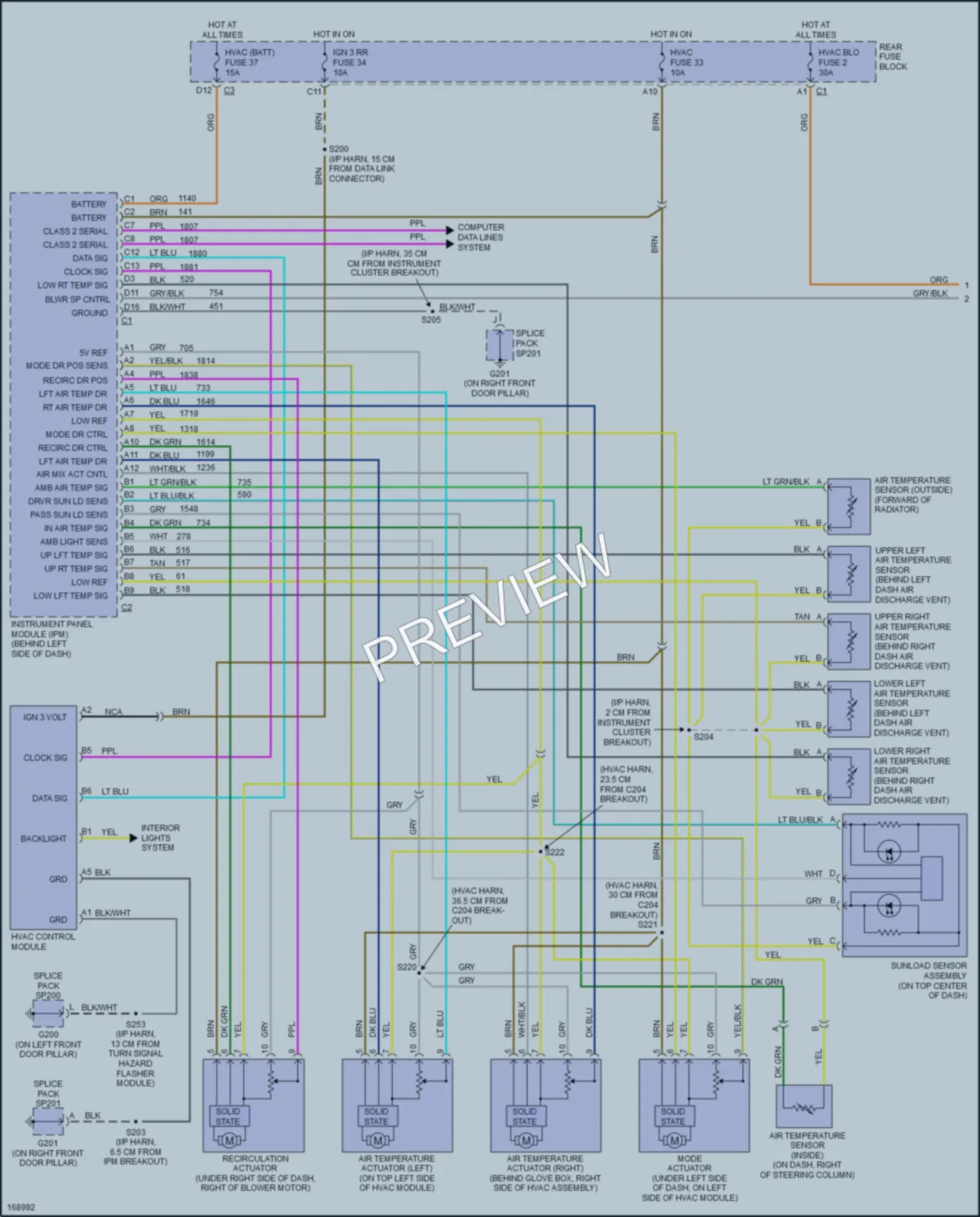2003 Pontiac Bonneville Air Conditioning wiring diagram preview