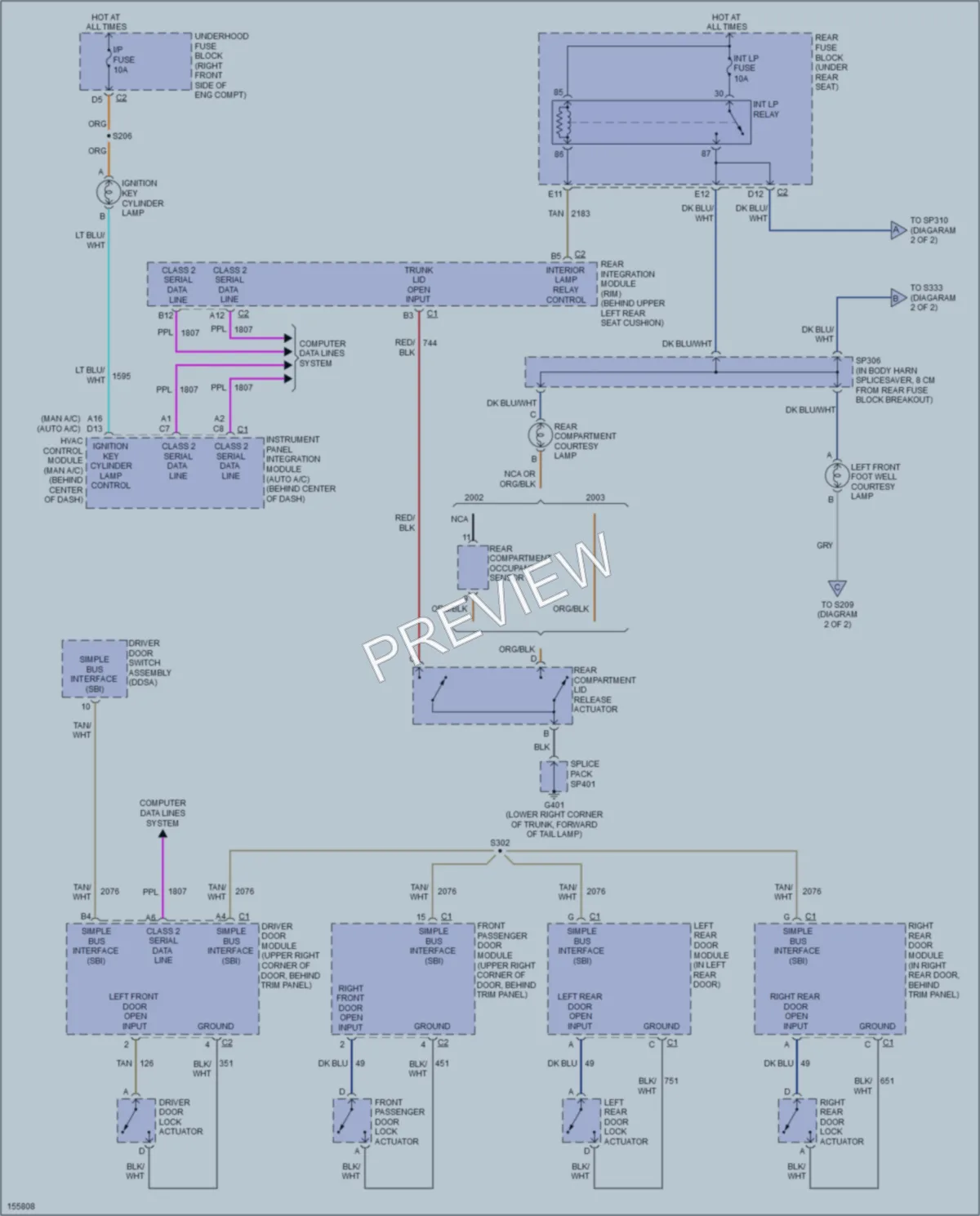 2003 Pontiac Bonneville Interior Lights wiring diagram preview