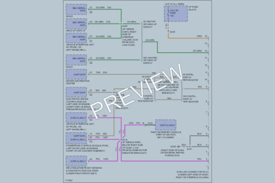 2003 Pontiac GrandPrix Computer Data Lines wiring diagram preview