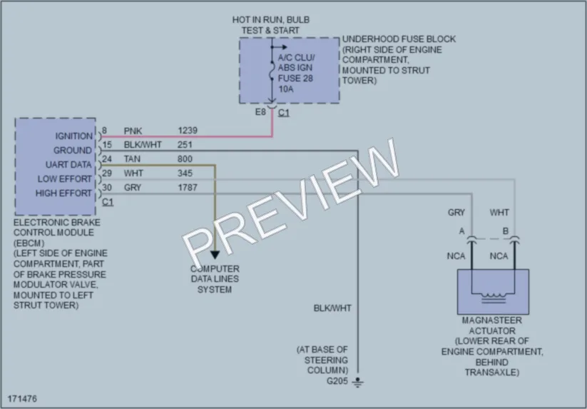 2003 Pontiac GrandPrix Electronic Power Steering wiring diagram preview