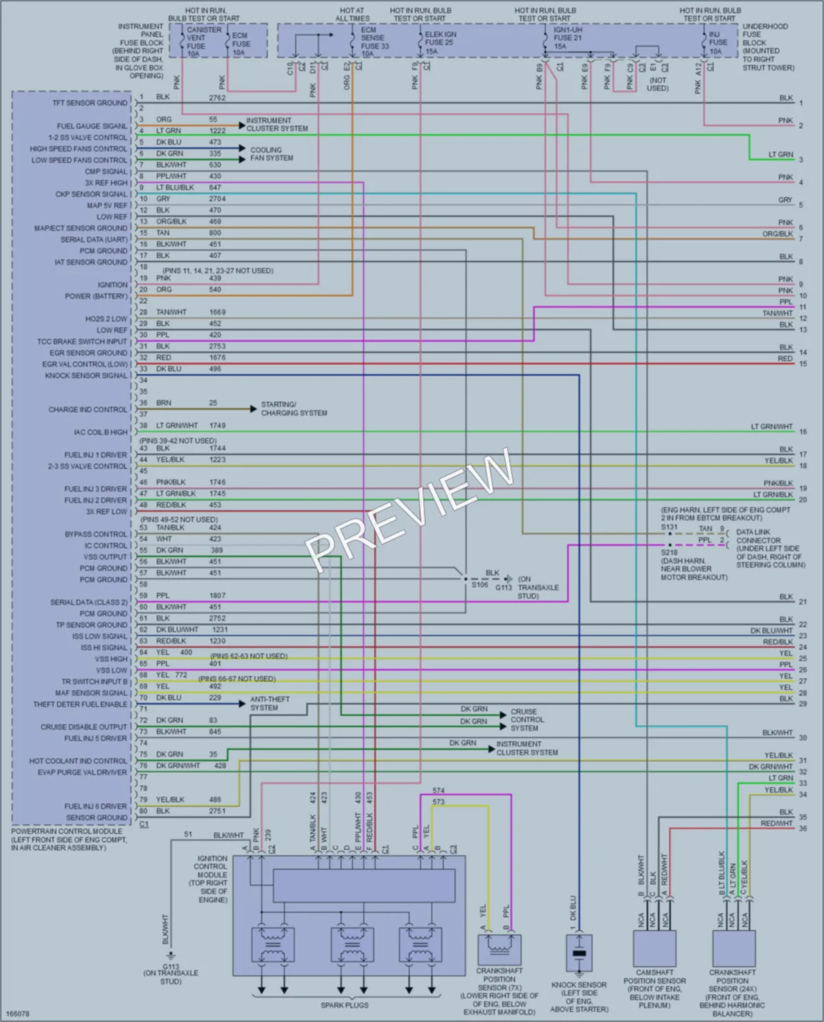 2003 Pontiac GrandPrix Engine Performance wiring diagram preview