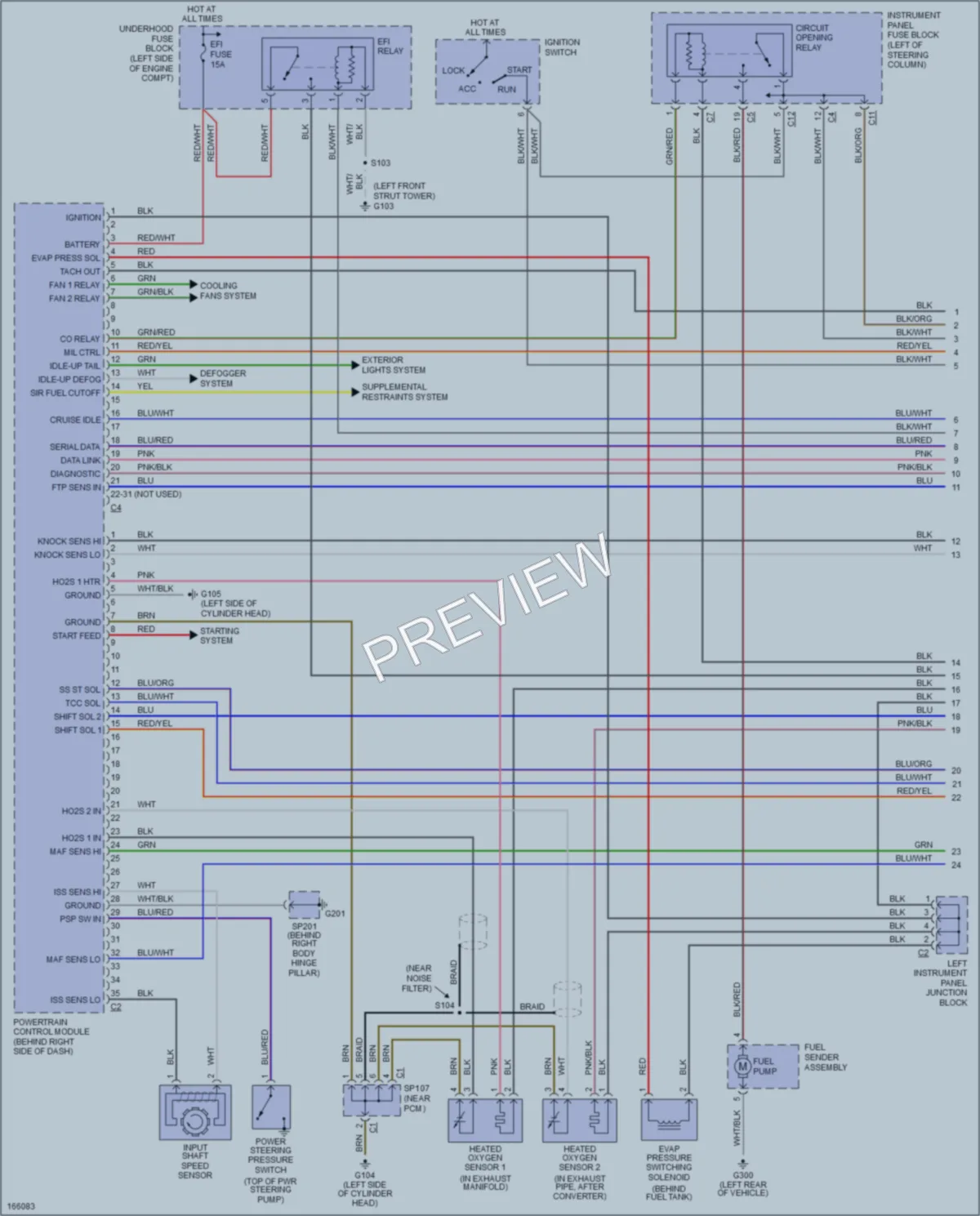 2003 Pontiac Vibe Engine Performance wiring diagram preview