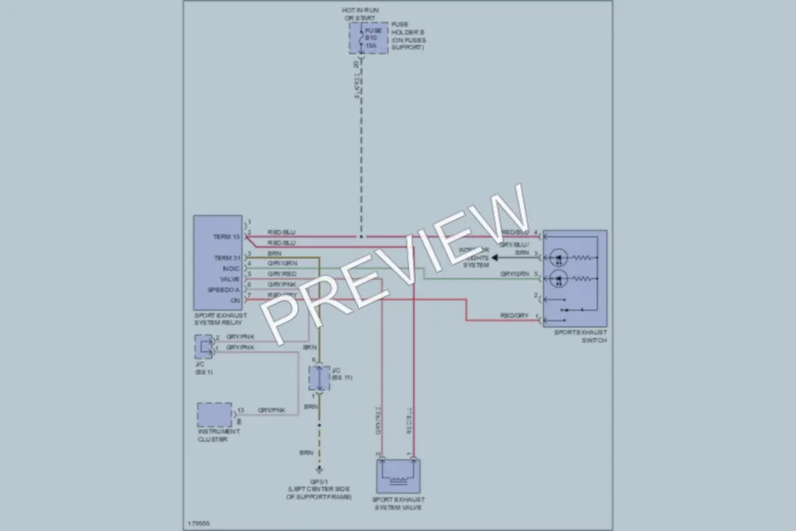 2003 Porsche 911 Electronic Muffler wiring diagram preview