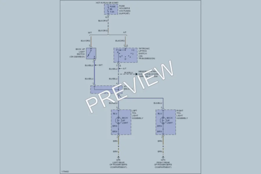 2003 Porsche 911 Exterior Lights wiring diagram preview