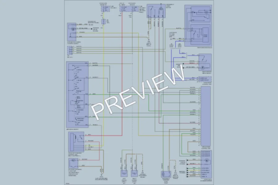 2003 Porsche 911 Wiper Washer wiring diagram preview