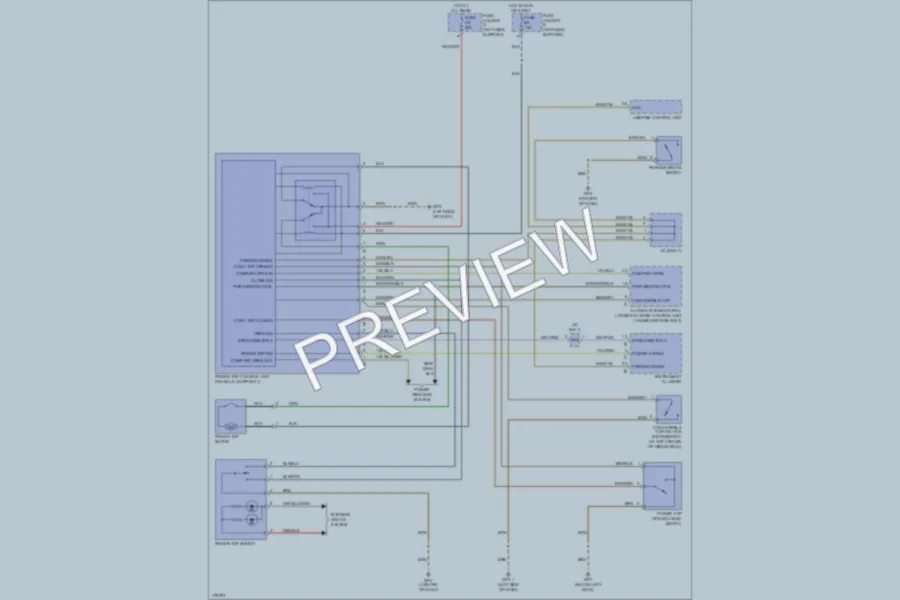 2003 Porsche Boxster Power Top Sunroof wiring diagram preview