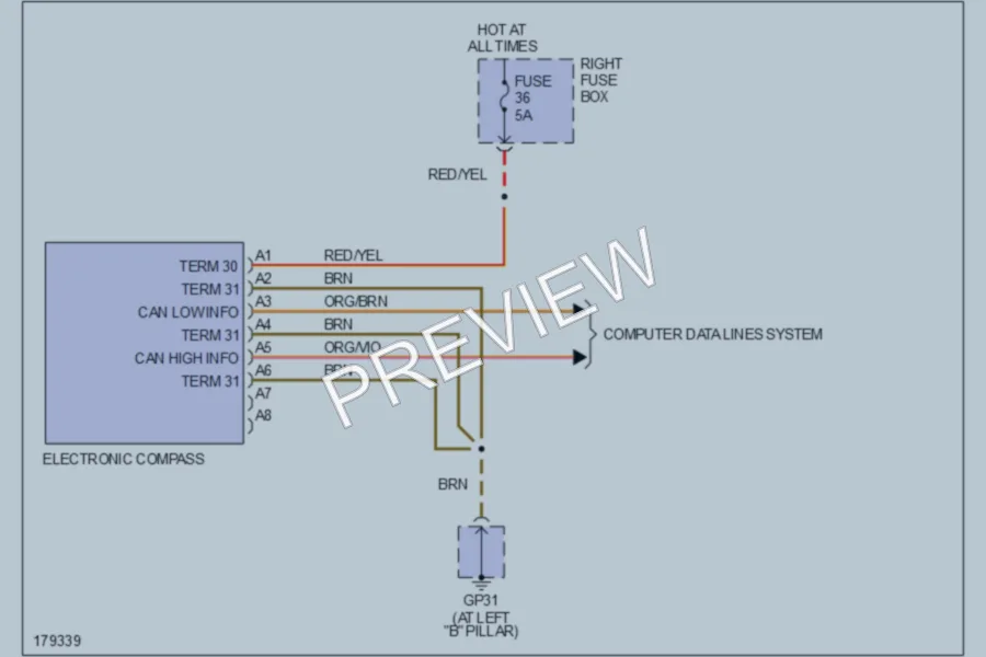 2003 Porsche Cayenne Instrument Cluster wiring diagram preview