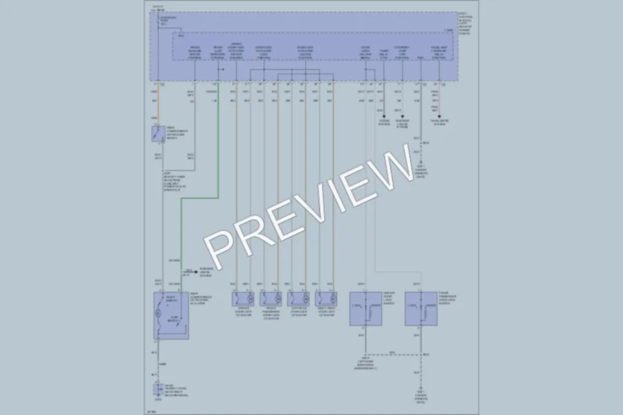 2003 Saturn ION2 Power Door Locks wiring diagram preview