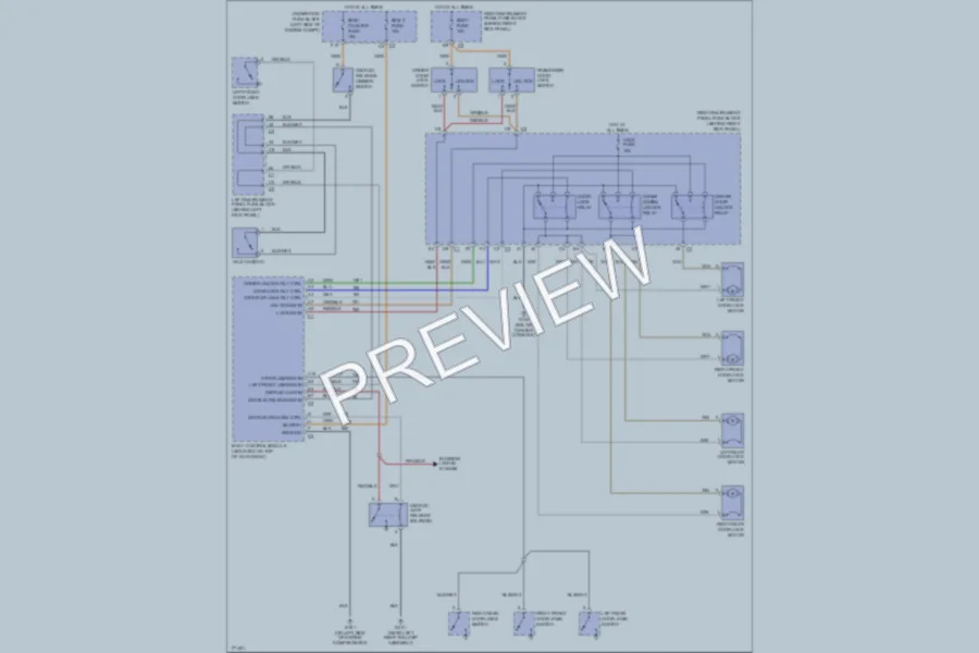 2003 Saturn L200 Power Door Locks wiring diagram preview