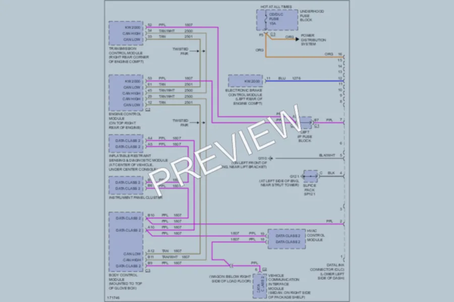 2003 Saturn LW300 Computer Data Lines wiring diagram preview