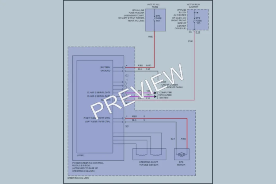 2003 Saturn VUE Electronic Power Steering wiring diagram preview