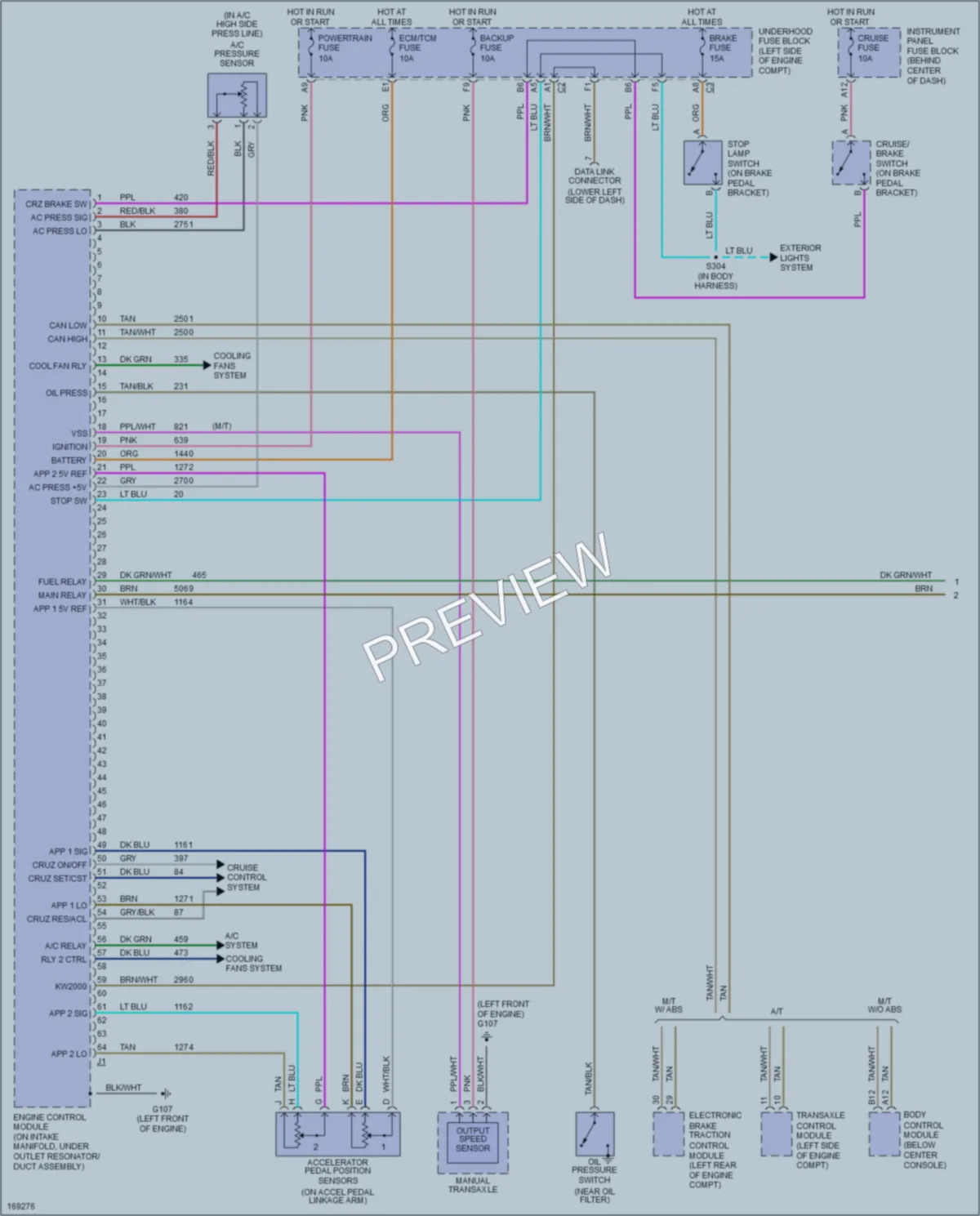 2003 Saturn VUE Engine Performance wiring diagram preview