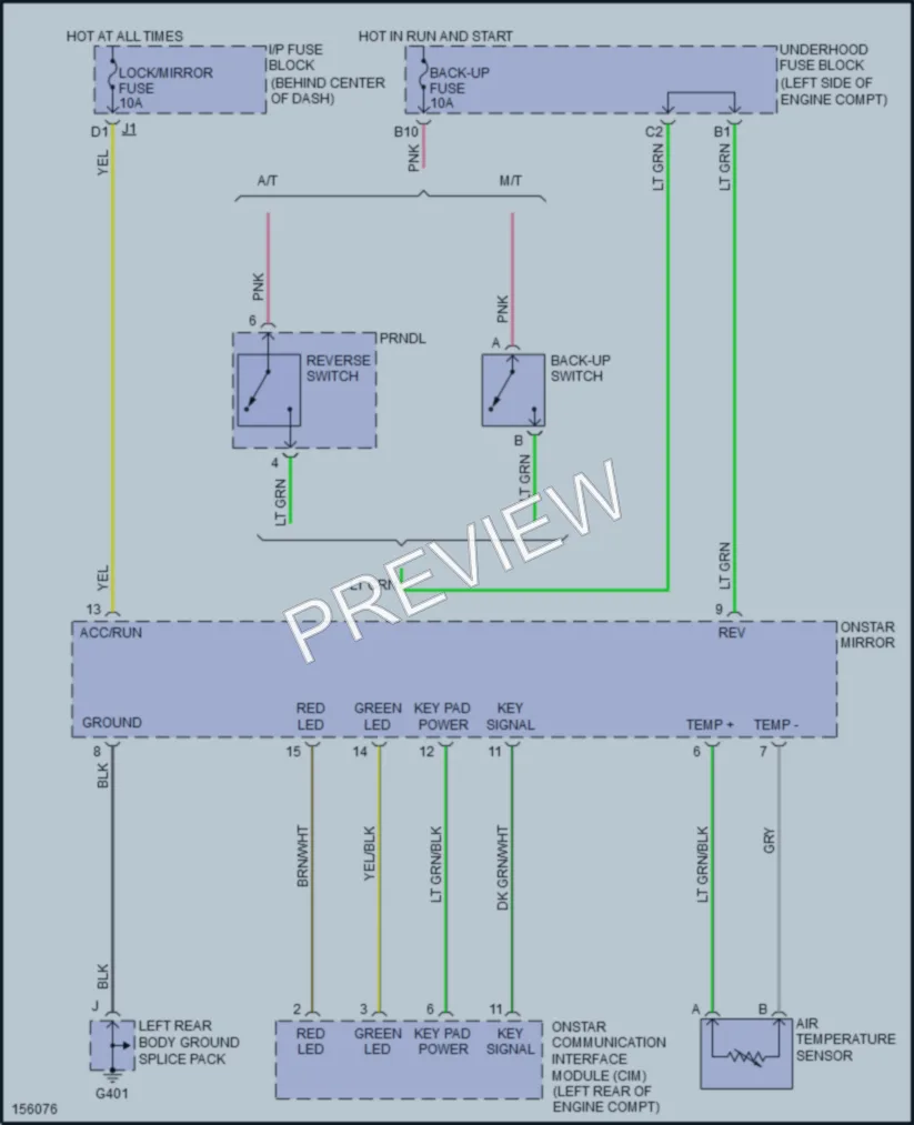2003 Saturn VUE Power Mirrors wiring diagram preview