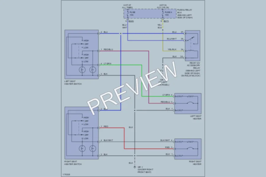 2003 Subaru Forester Power Seats wiring diagram preview