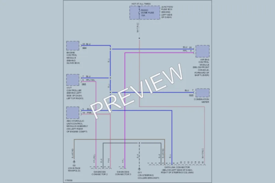 2003 Suzuki Aerio Computer Data Lines wiring diagram preview