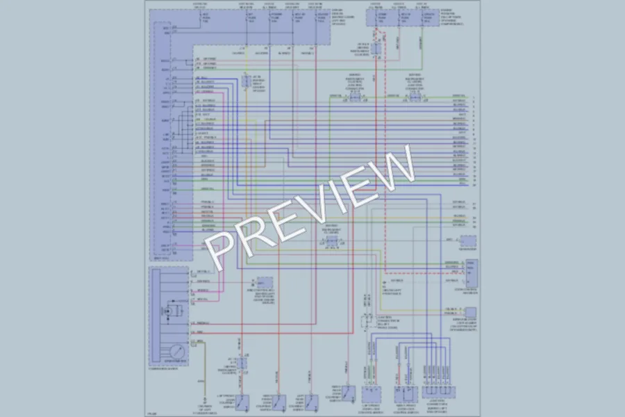 2003 Toyota 4Runner Power Door Locks wiring diagram preview