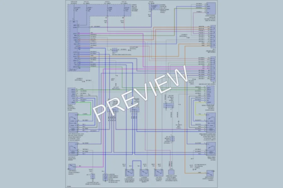 2003 Toyota Avalon Power Door Locks wiring diagram preview