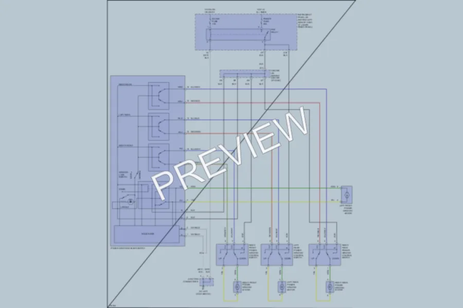2003 Toyota Corolla Power Windows wiring diagram preview