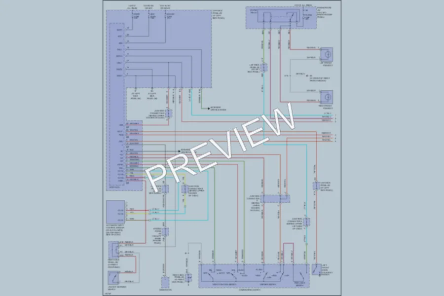 2003 Toyota LandCruiser Headlights wiring diagram preview