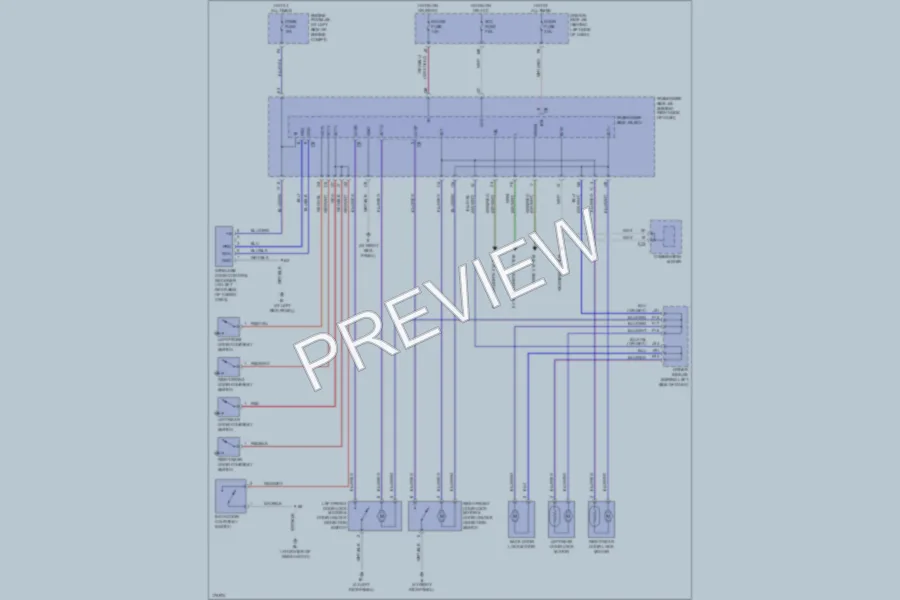 2003 Toyota RAV4 Power Door Locks wiring diagram preview