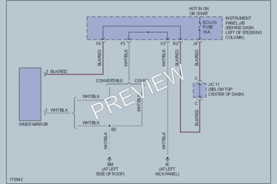 2003 Toyota Solara Power Mirrors wiring diagram preview