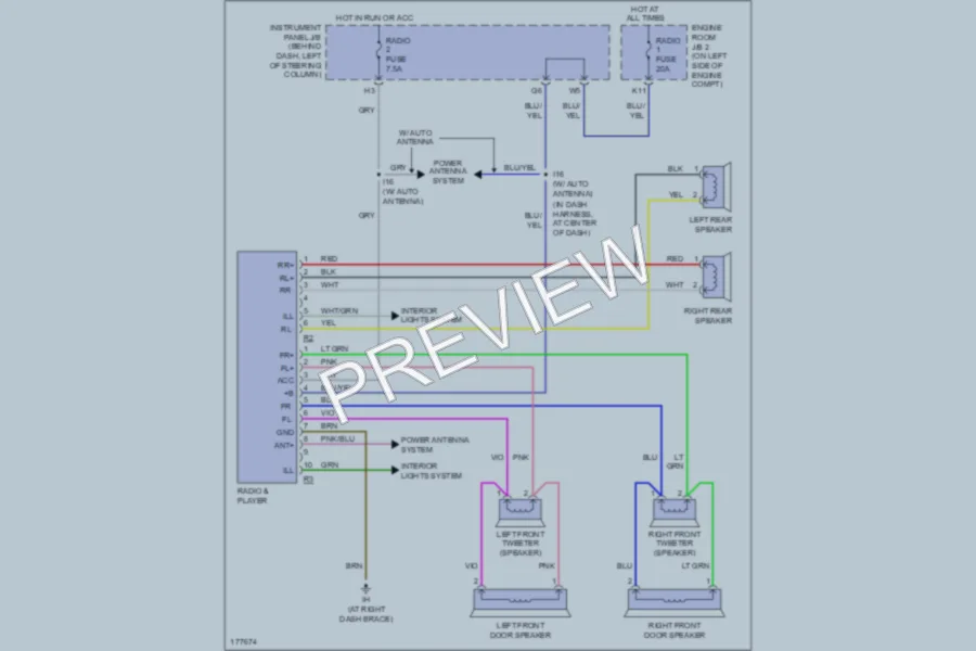 2003 Toyota Solara Radio wiring diagram preview