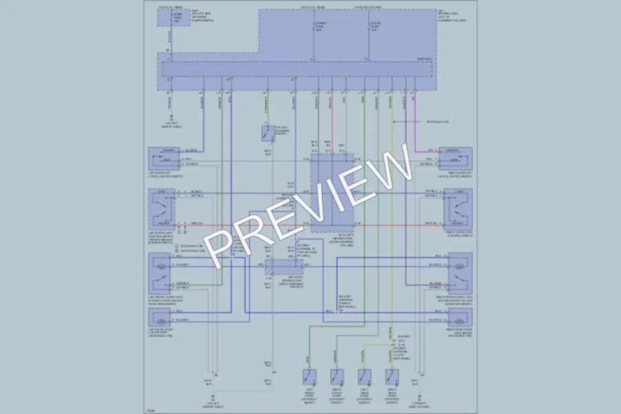 2003 Toyota Tacoma Power Door Locks wiring diagram preview