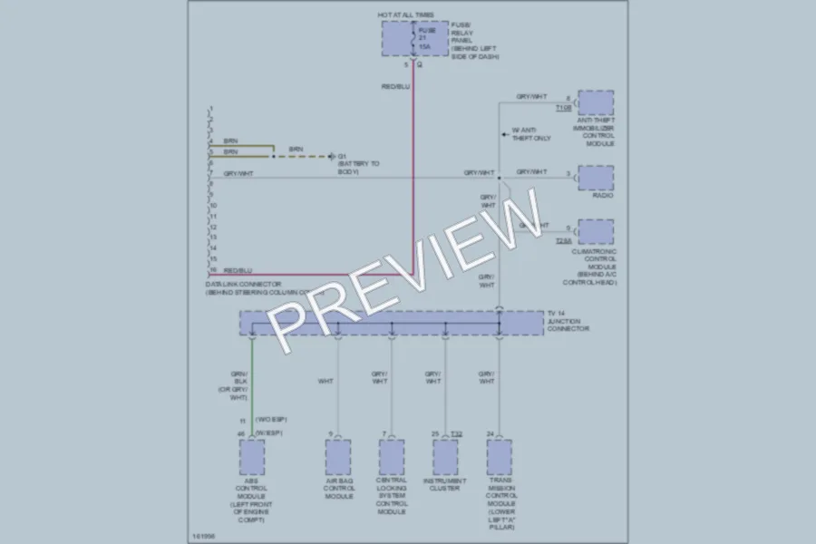 2003 Volkswagen EuroVan Computer Data Lines wiring diagram preview