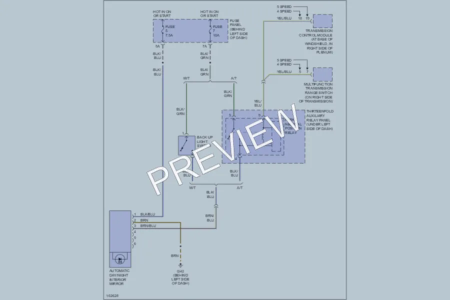 2003 Volkswagen Golf Power Mirrors wiring diagram preview
