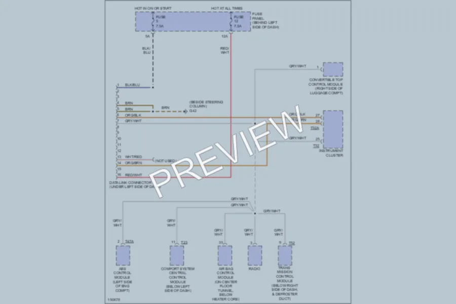 2003 Volkswagen NewBeetle Computer Data Lines wiring diagram preview
