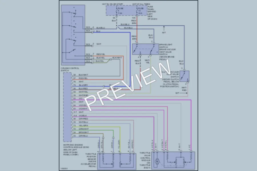 2003 Volkswagen NewBeetle Cruise Control wiring diagram preview