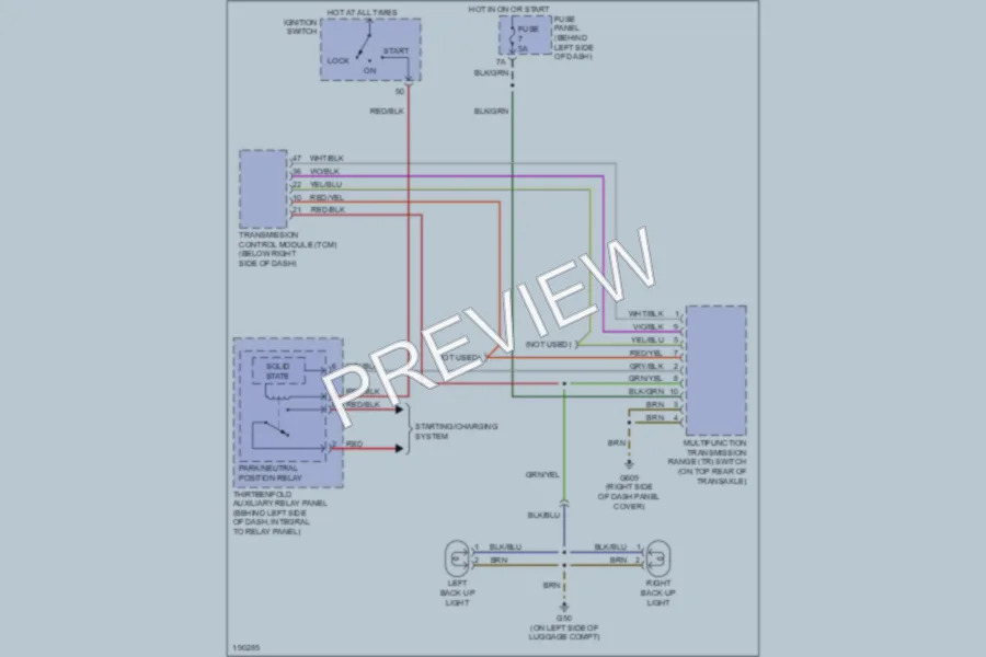 2003 Volkswagen NewBeetle Exterior Lights wiring diagram preview